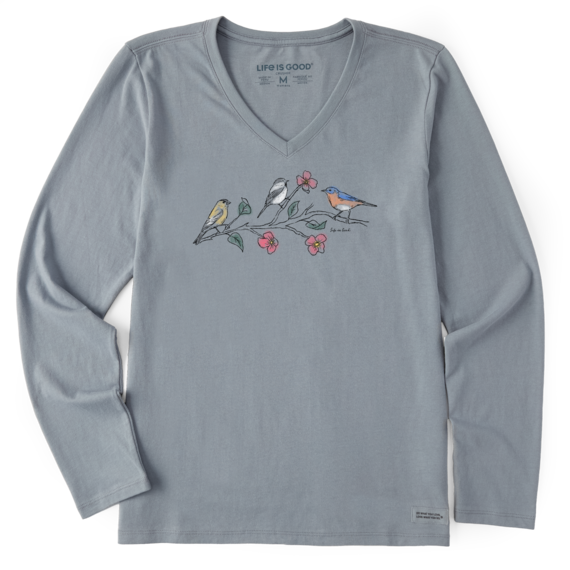 Life Is Good W Ls Crusher-lite Dreamy Three Birds Stone Blue