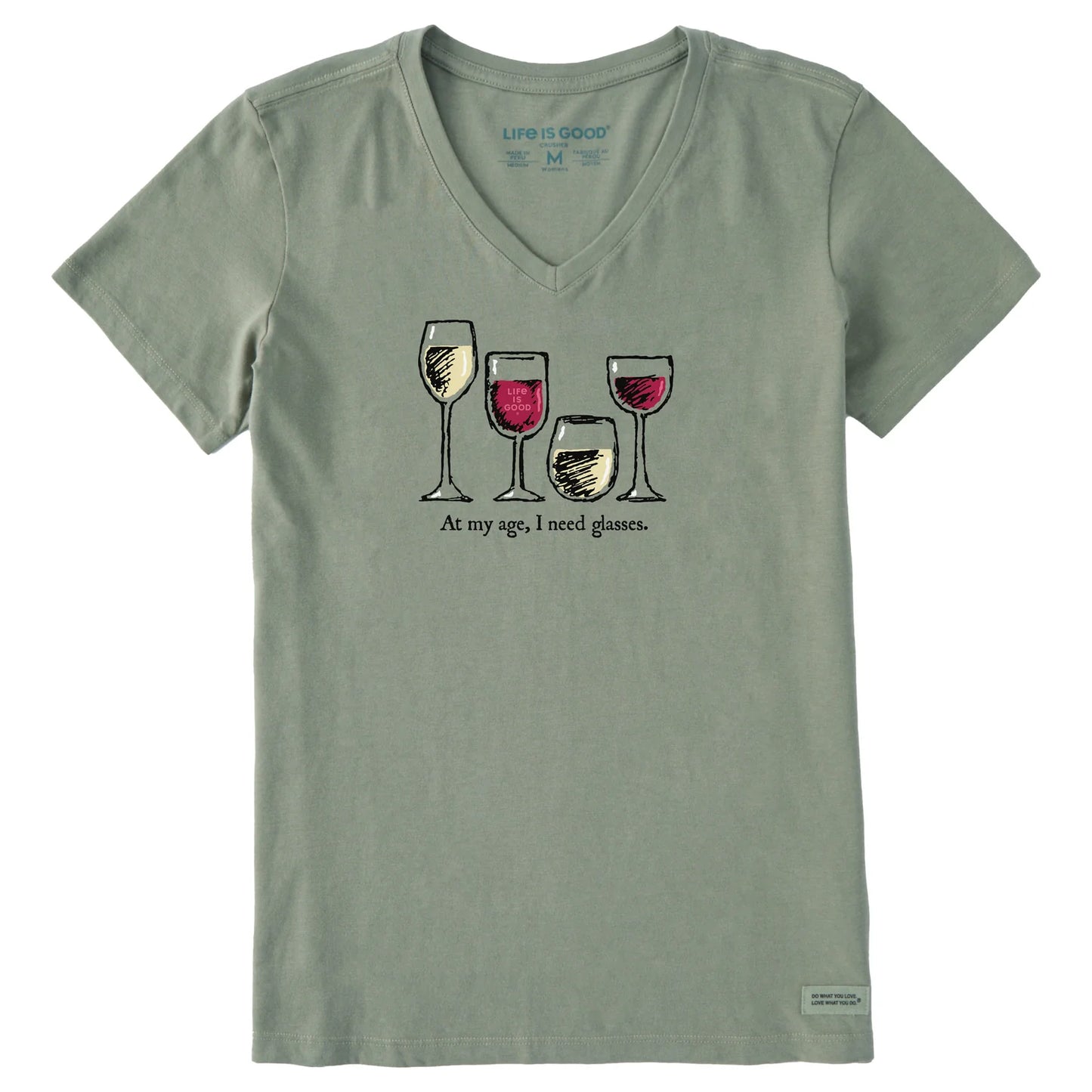 W SS CRUSHER TEE I NEED WINE GLASSES