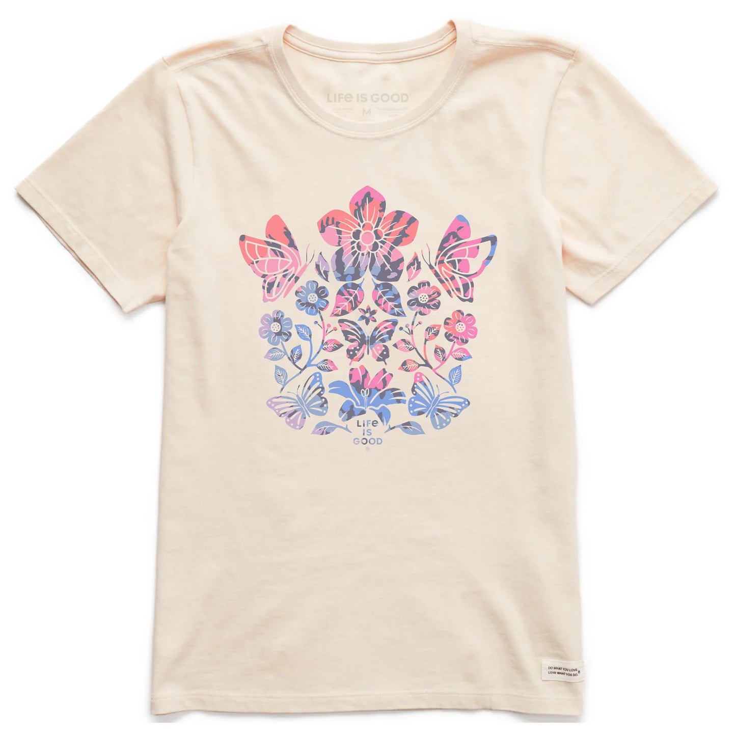 W SS CRUSHER-LITE TEE BUTTERFLY GARDEN
