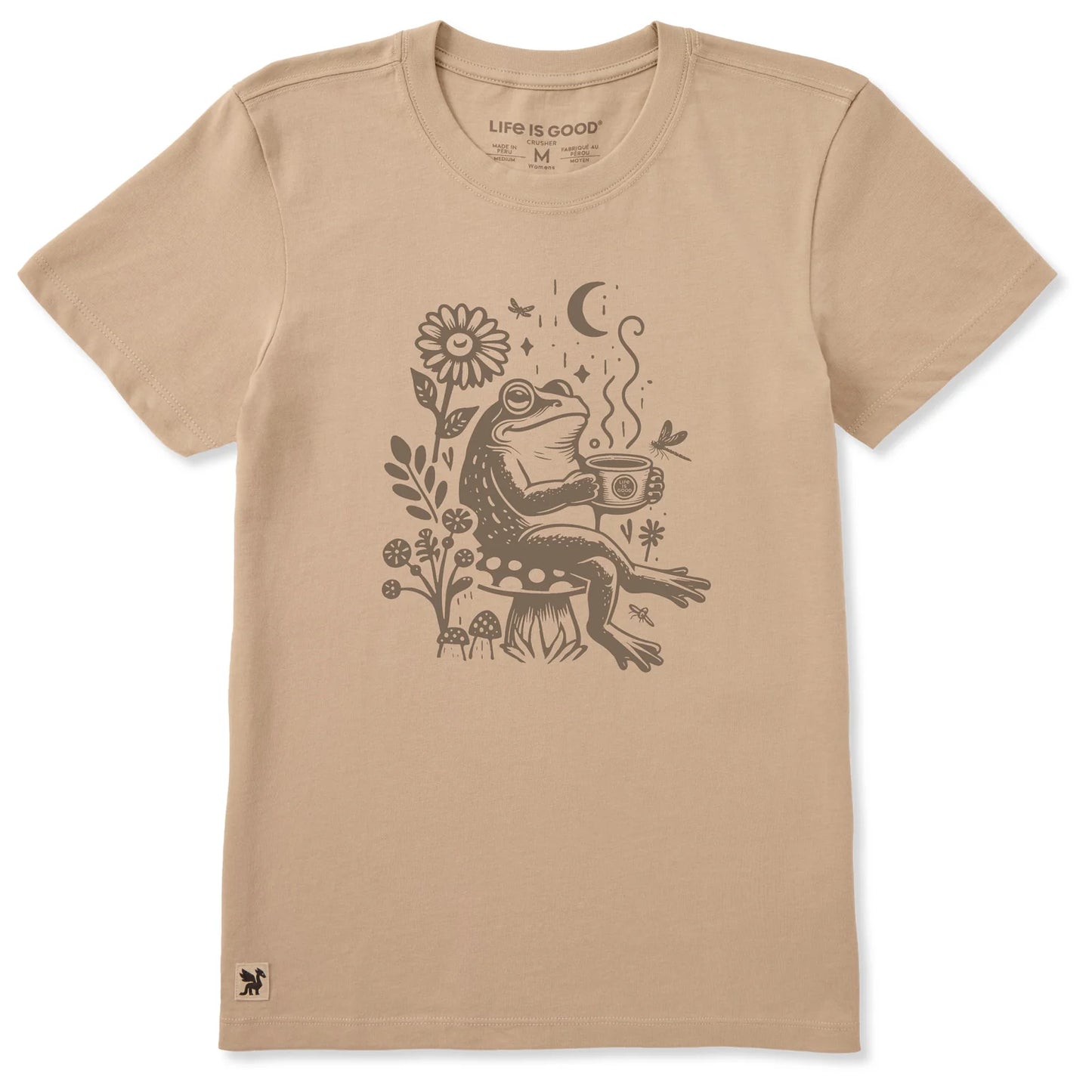W SS CRUSHER TEE FROG ON A TOADSTOOL COFFEE