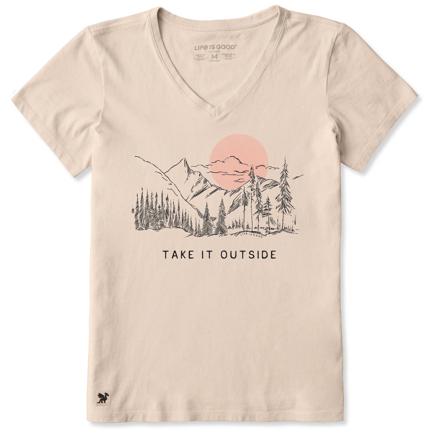 W SS CRUSHER-LITE TEE MOUNTAIN TREES SKETCH
