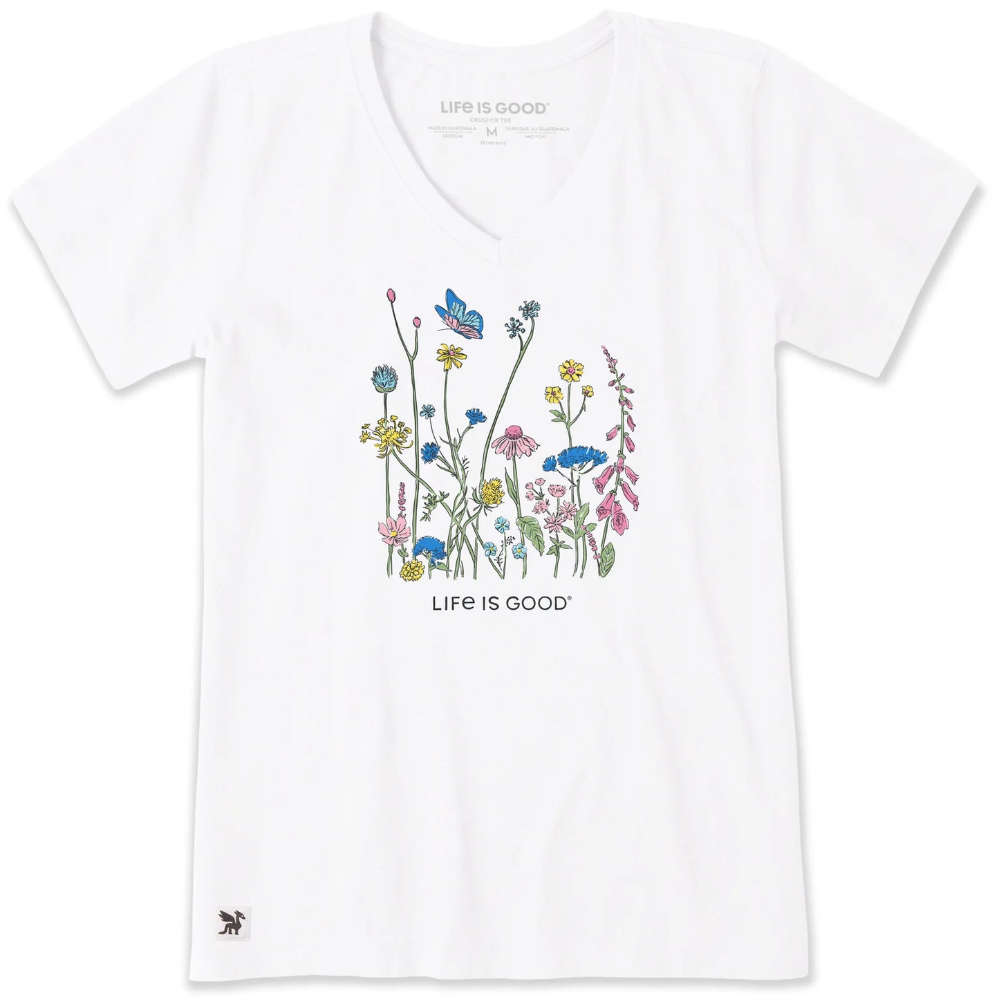 W SS CRUSHER-LITE TEE BUTTERFLY FLOWER POWER