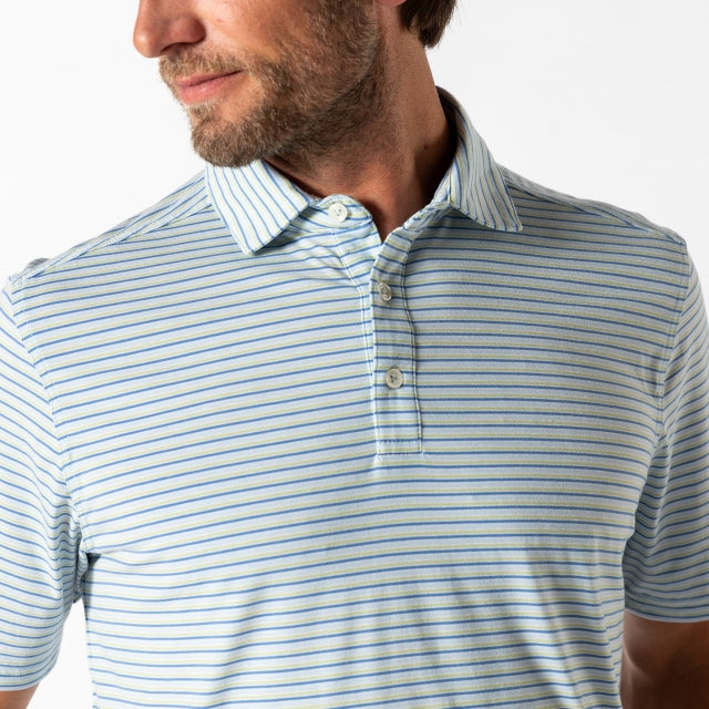 Duck Head Summerford Performance Jersey Polo Wharf Stripe