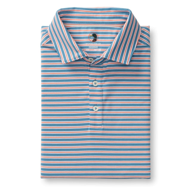 Duck Head Summerford Performance Jersey Polo Sunwashed Blue