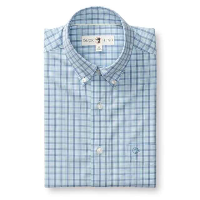Duck Head Performance Poplin Sport Shirt Seafoam Green
