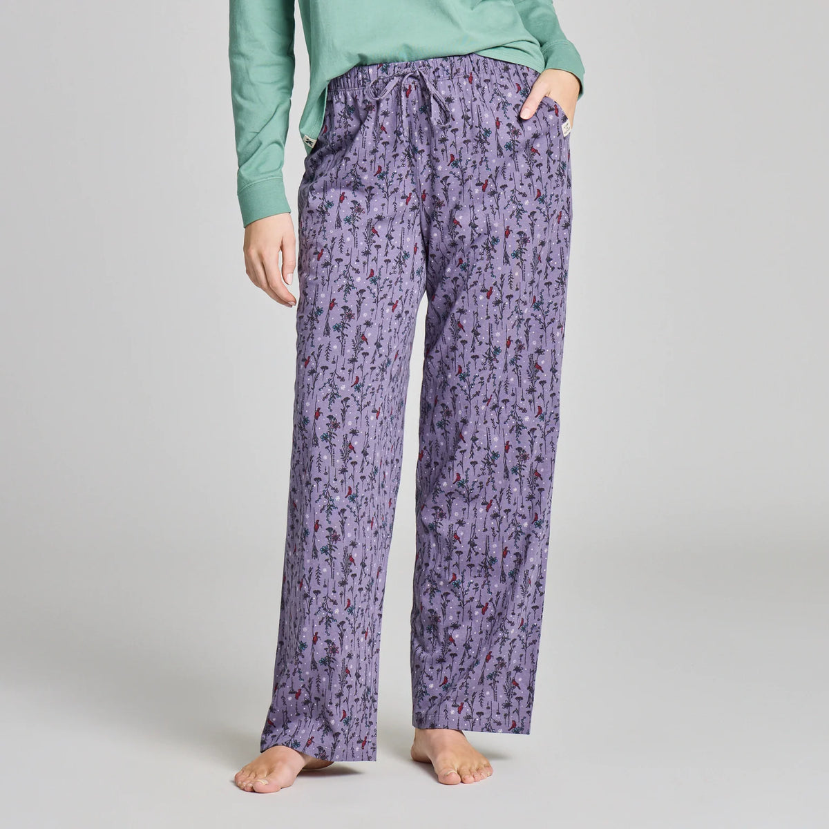 W SNUGGLE UP SLEEP PANT CARDINAL WINTER FLORAL
