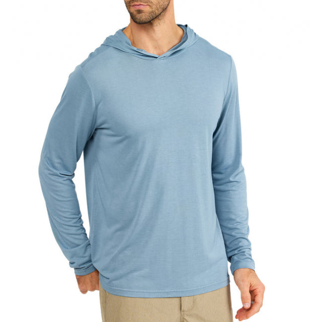 Free Fly Apparel Bamboo Lightweight Hoodie Blue Fog