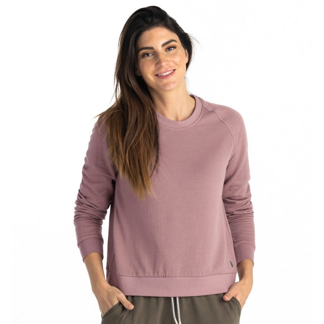 Womens Bamboo Lightweight Fleece Crew Free Fly