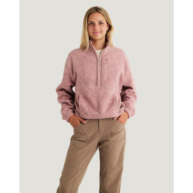 Free Fly Apparel Ashridge Fleece Half Zip Cosmic Bloom Plum