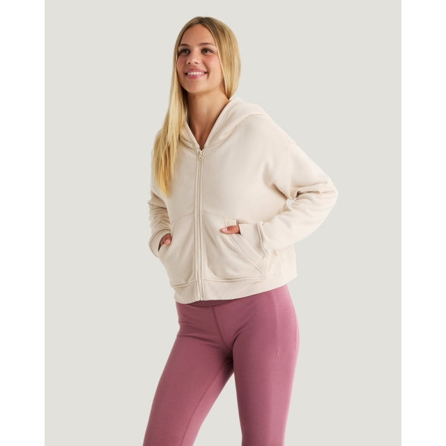 Free Fly Apparel Bamboo Northcoast Fleece Full Zip Hoodie Stone