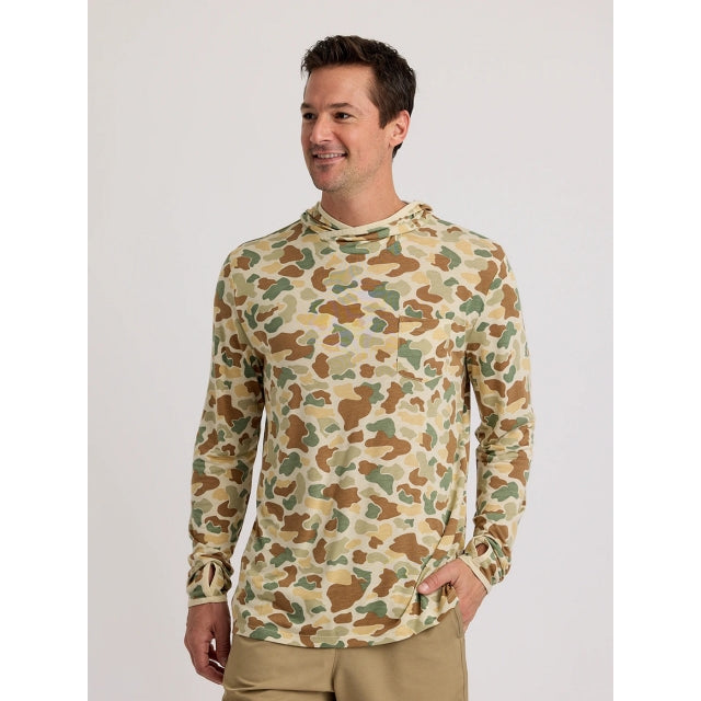 Free Fly Apparel Bamboo Lightweight Hoodie Vintage Camo
