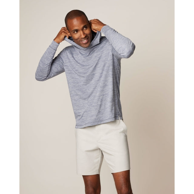 Johnnie-o Talon Performance T-shirt Hoodie Navy