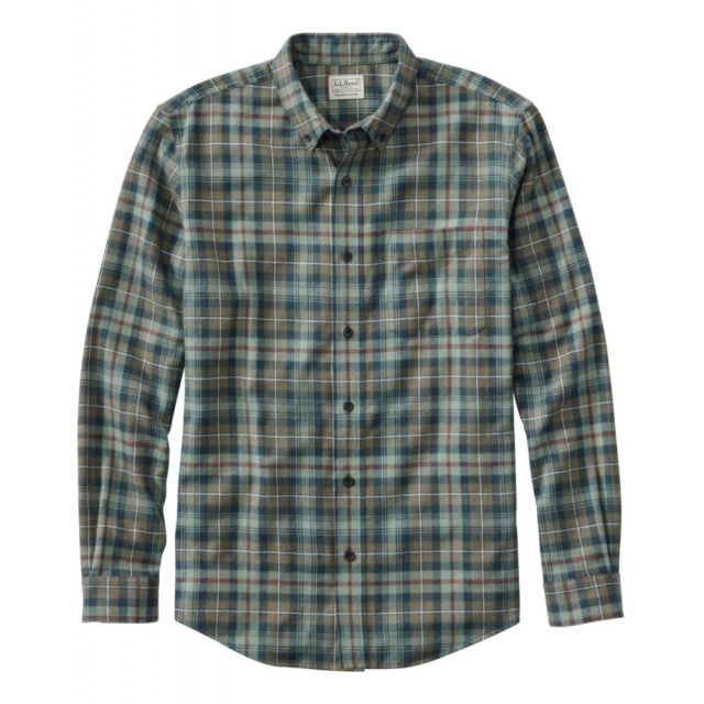 Ll Bean Brand Scotch Plaid Flannel Shirt Button Down Slightly Fitted Regular MacKenzie Weathered