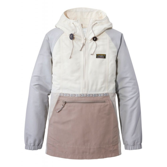 Ll Bean Brand Mountain Classic Anorak Multi Color Regular Paperwhite/Putty