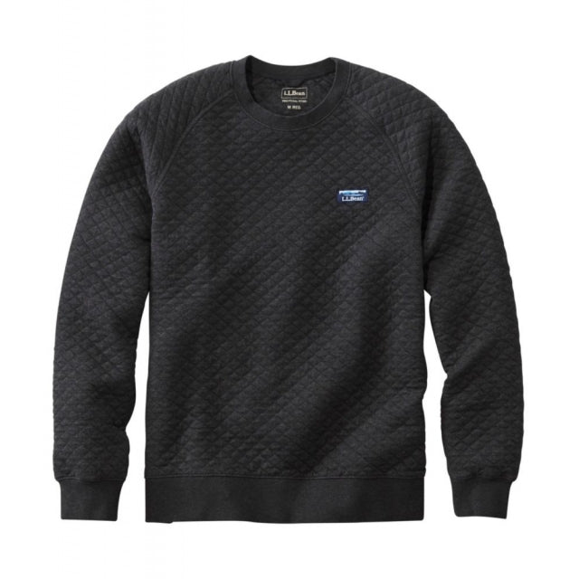Ll Bean Brand Bean's Quilted Crewneck Regular Dark Charcoal Heather
