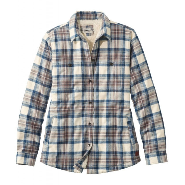 Womens Scotch Plaid Sherpa Lined Shirt Regular Ll Bean