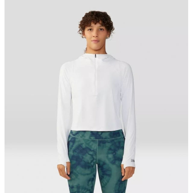 Mountain Hardwear Crater Lake Half Zip Crop Hoody Fogbank