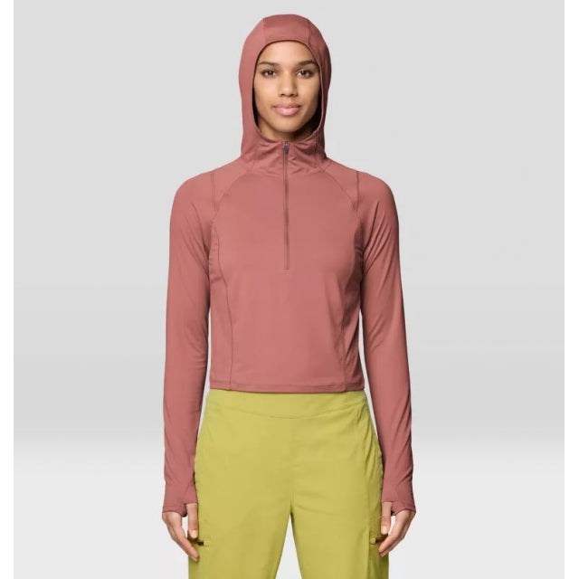 Womens Crater Lake Half Zip Crop Hoody Mountain Hardwear