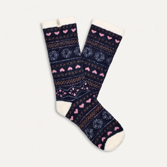 Ugg W Leslie Graphic Crew Sock MARINER FAIRISLE