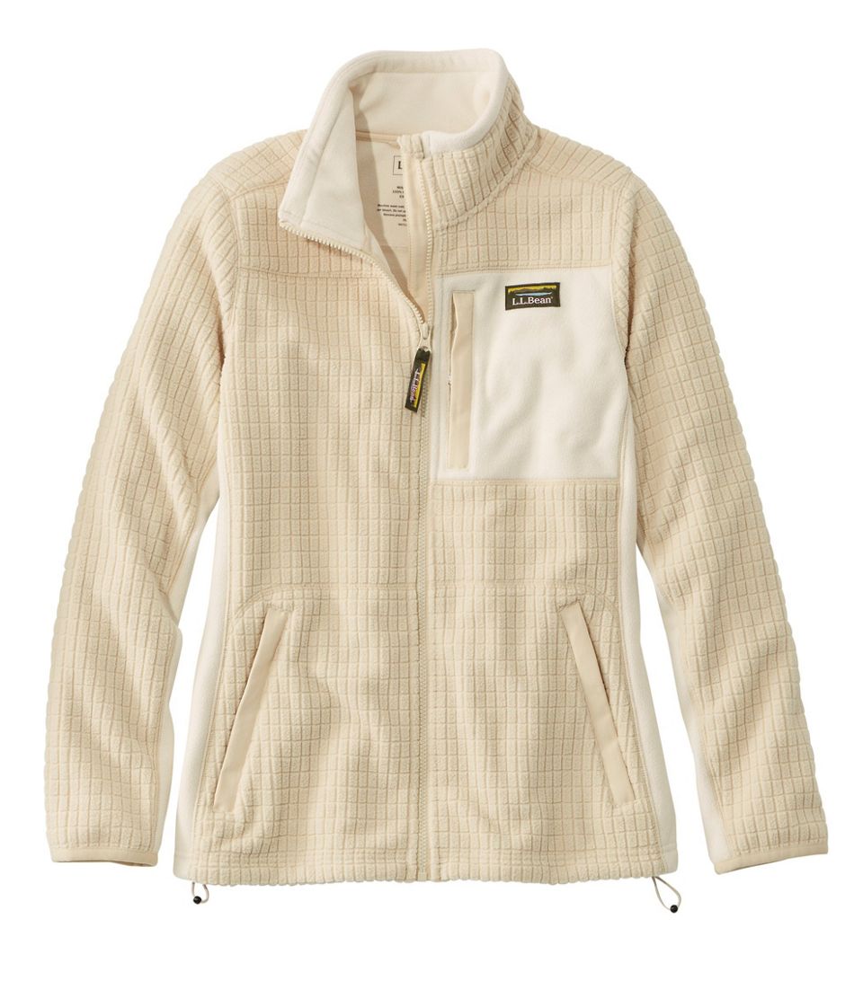 Ll Bean Womens Mountain Classic Windproof Fleece Jacket Regular NATURAL/BONE