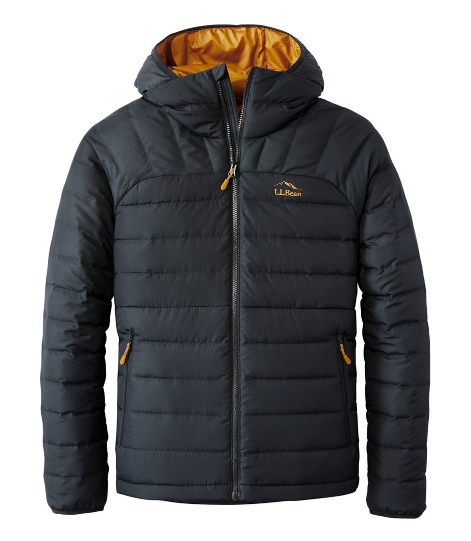 Ll Bean Mens Bean's Down Hooded Jacket M's Black