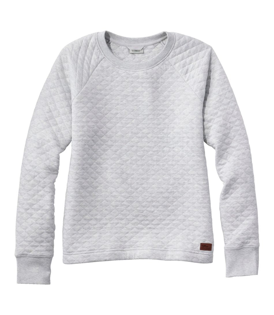 Womens Quilted Crewneck Pullover Regular