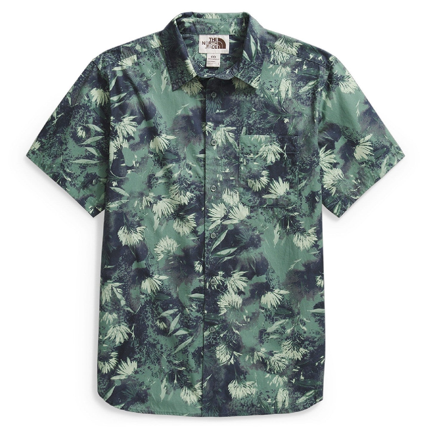 The North Face S/s Baytrail Pattern Shirt Duck Green Prairie Flowers Print