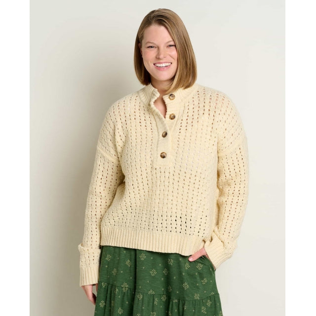 Womens Moss Point Henley Sweater Toad & Co