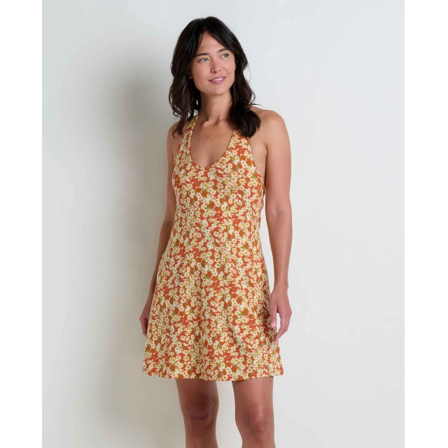 Toad&co Plumeria Halter Sl Dress Mango Daisy Field Print