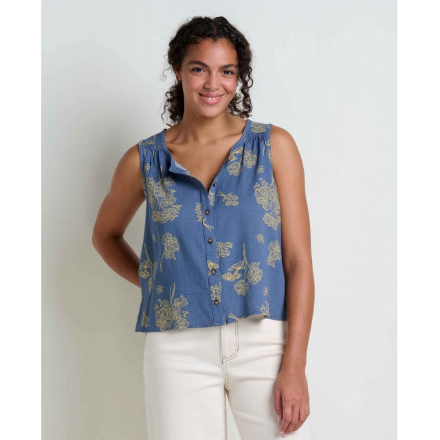 Toad&co Manzana Button Front Tank North Shore Bouquet Print