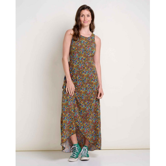 Toad & Co W Sunkissed Maxi Dress Black Floral Dot Print