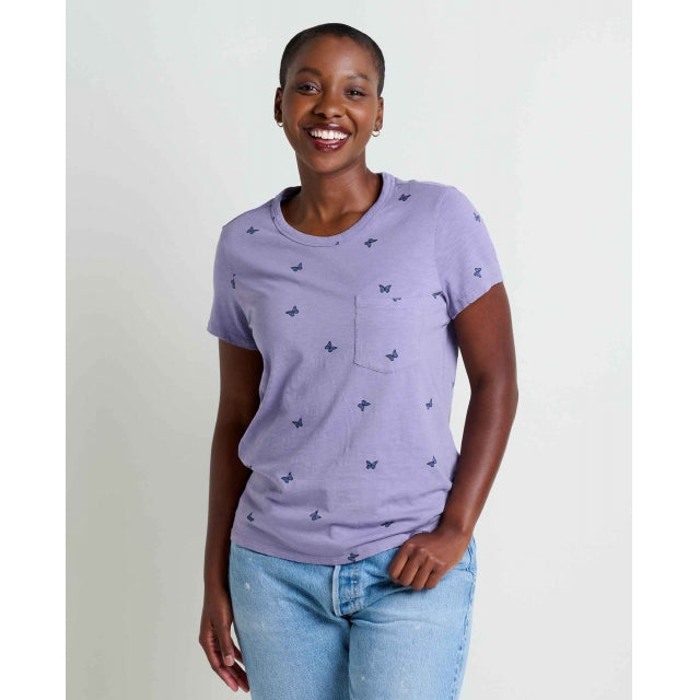 Toad&co Primo Ss Crew Aster Butterfly Print