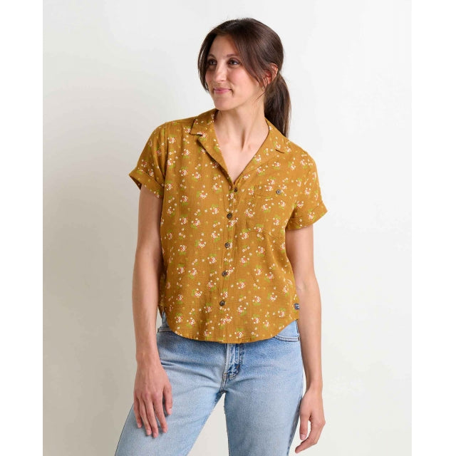 Toad&co Camp Cove Ss Shirt Kelp Floral Print