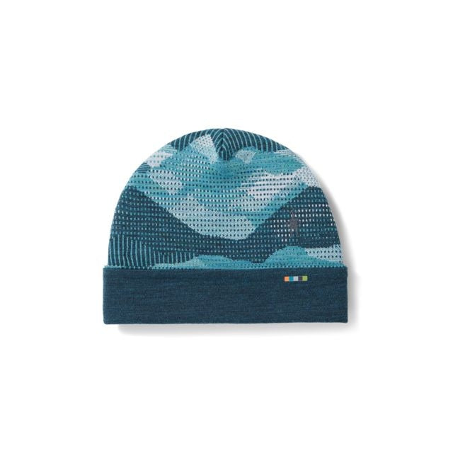 Thermal Merino Reversible Cuffed Beanie Charcoal Mtn Scape O/s Smartwool