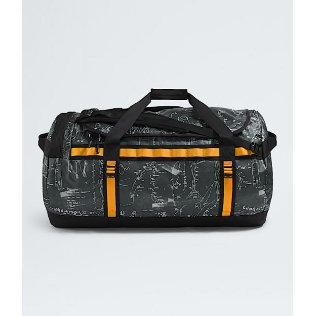 The North Face Base Camp Duffel - L Anthracite Grey Conrad Topo Print/Summit Gold