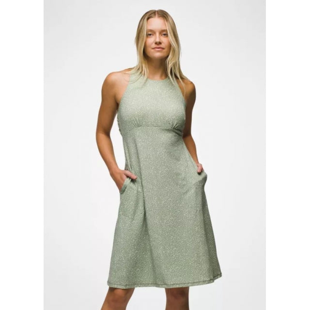 Prana W Jewel Lake Summer Dress JUNIPER GREEN SHARKSTOOTH