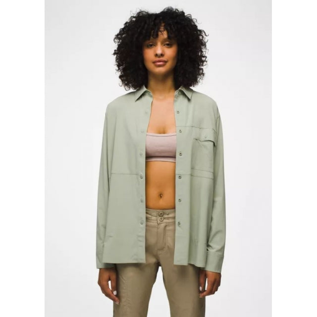 Prana W Railay Ls Button Down JUNIPER GREEN