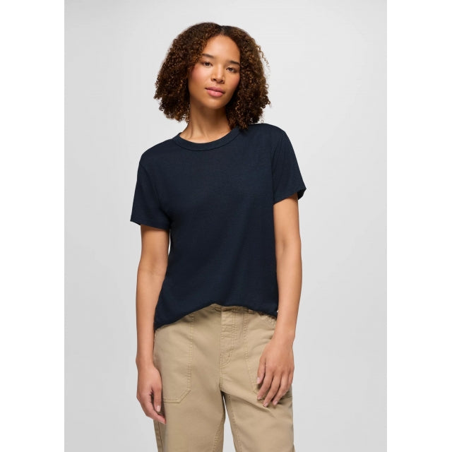 Prana Cozy Up Ss Crew Stormy Night Heather