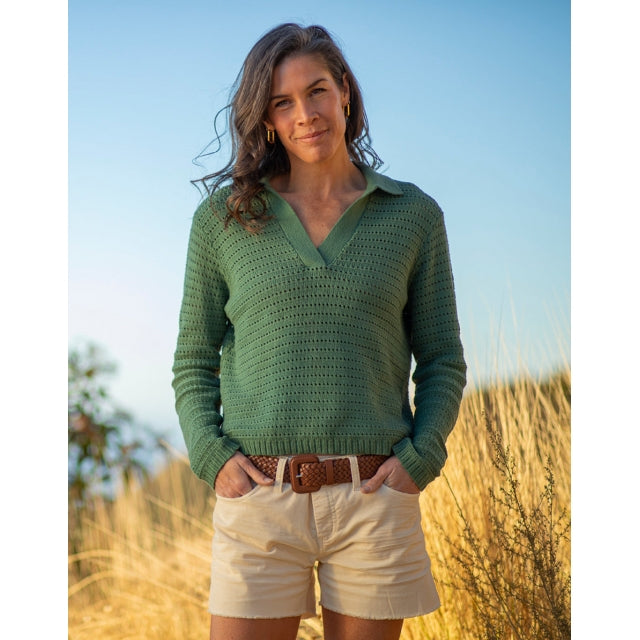 W Morgan Polo Sweater Carve Designs