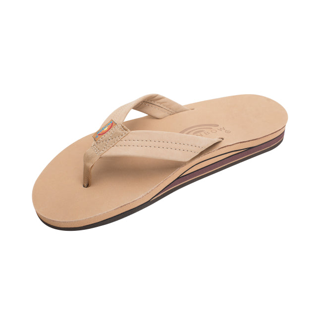 Mens Classic Leather Double Layer Arch Rainbow