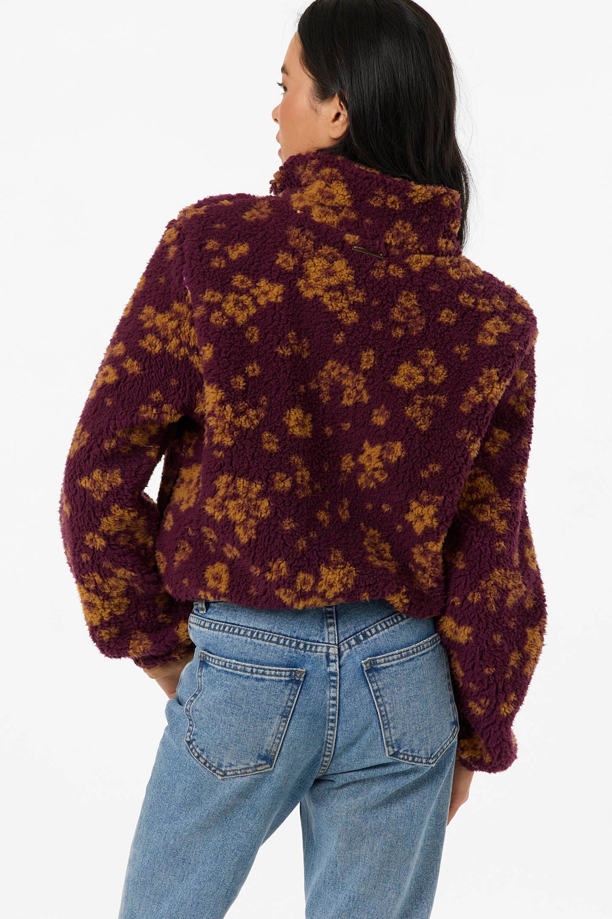W KACEY HIGH PILE 1/2 ZIP JACKET