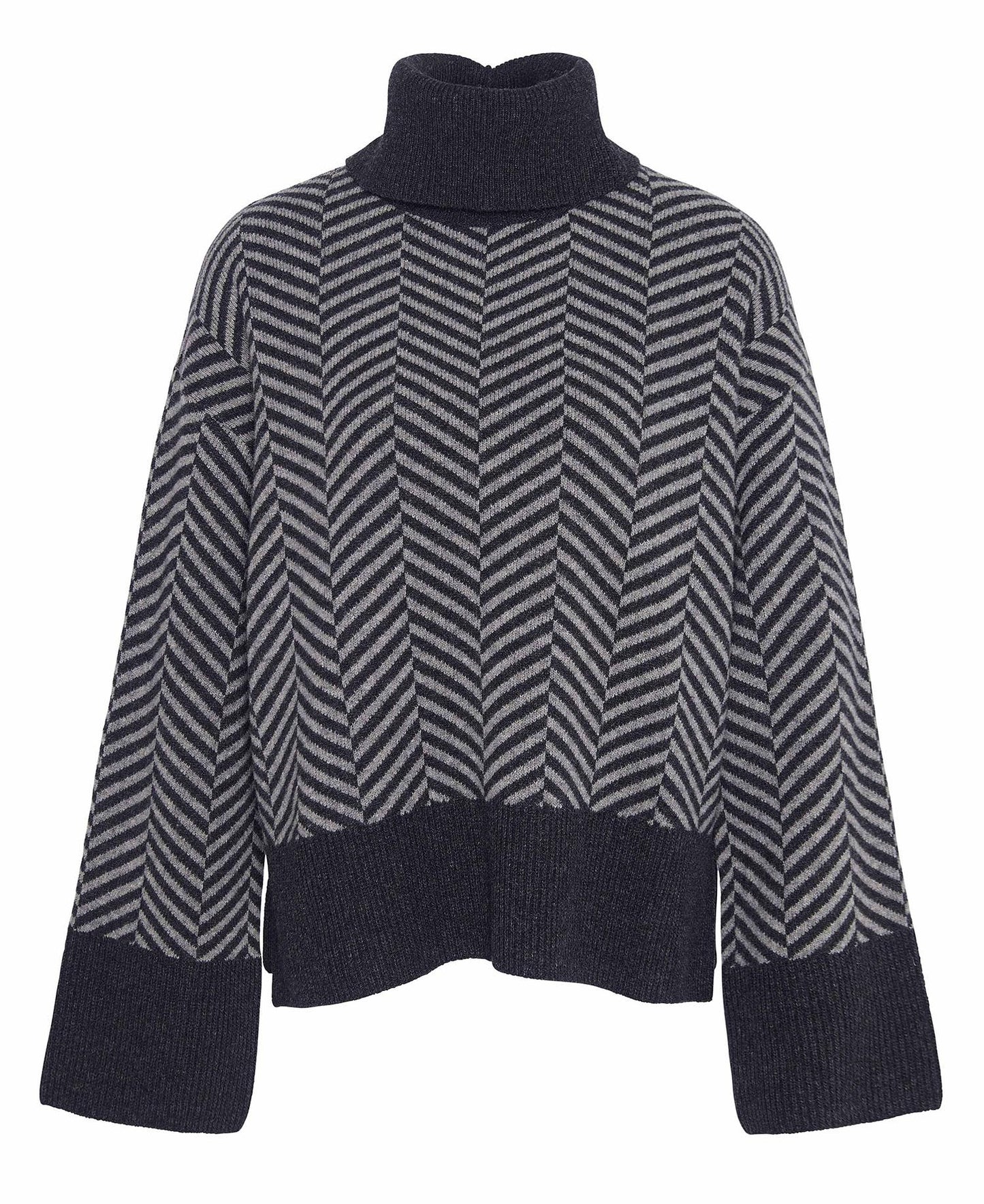 Womens Barbour Aubrey Knitted Jumper grey marl