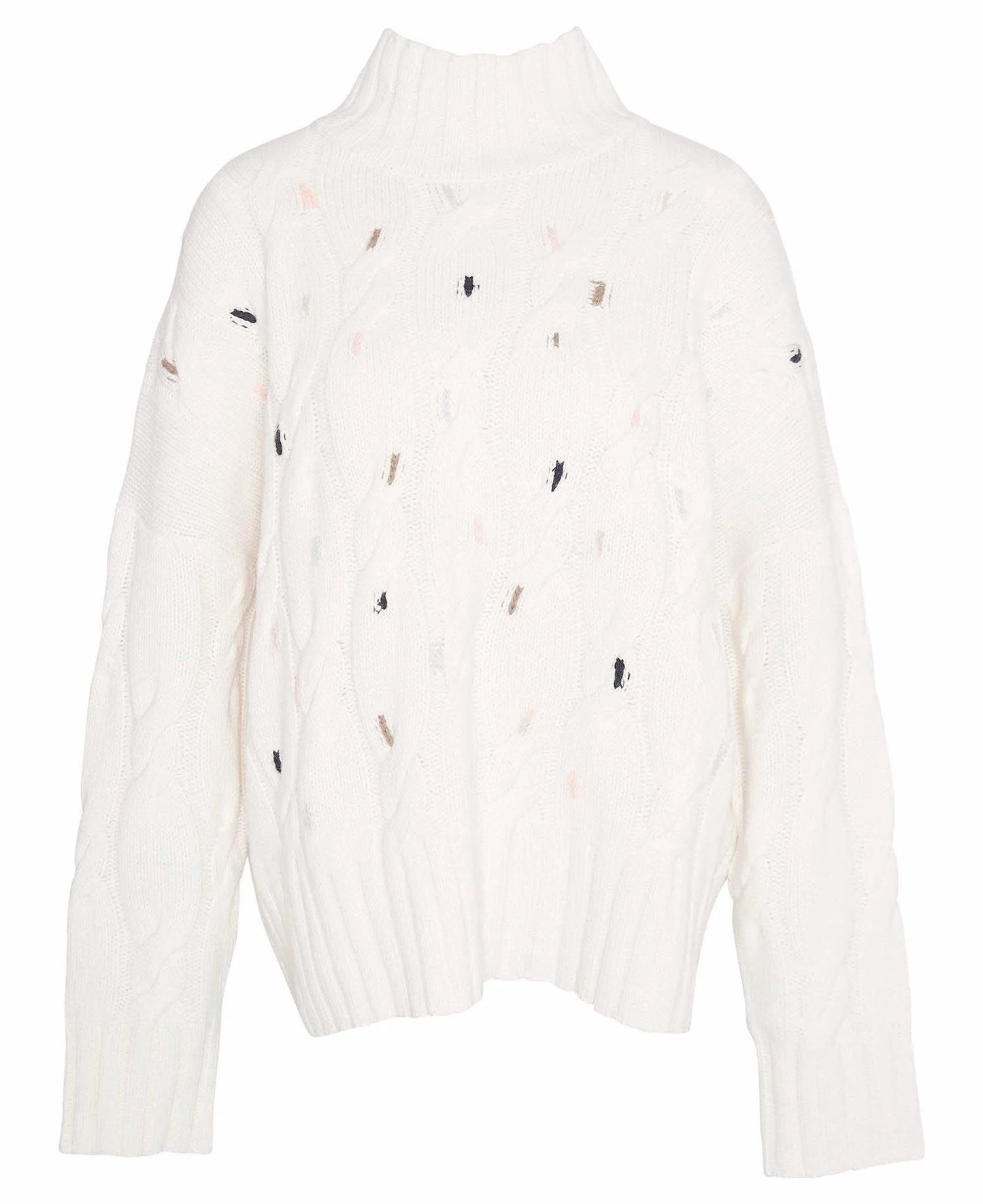 Womens Barbour Fleur Knitted Jumper ecru