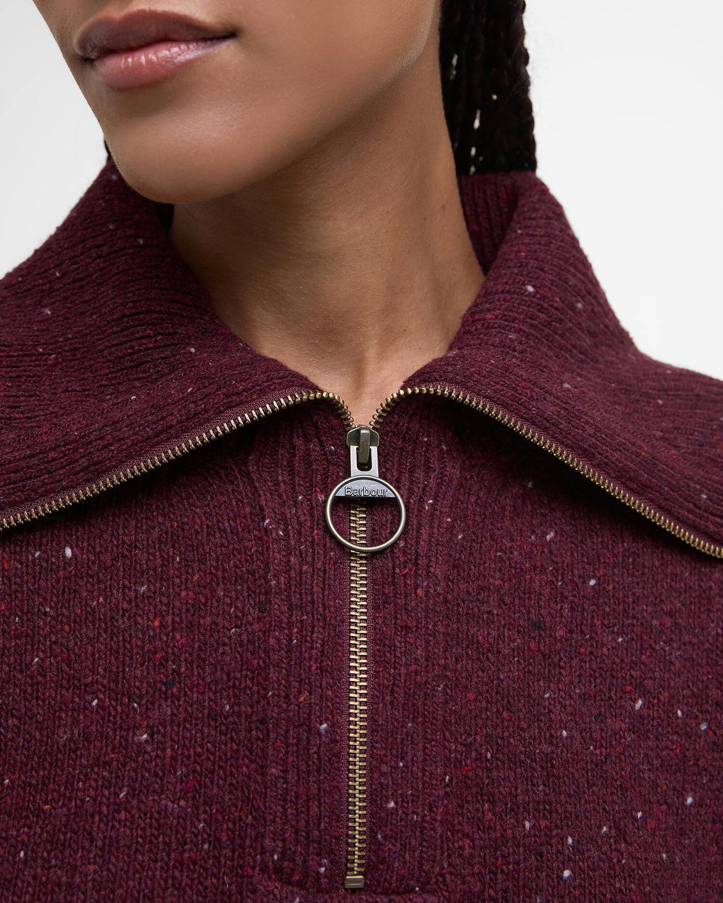 W barbour lavensdale half zip knitted jumper