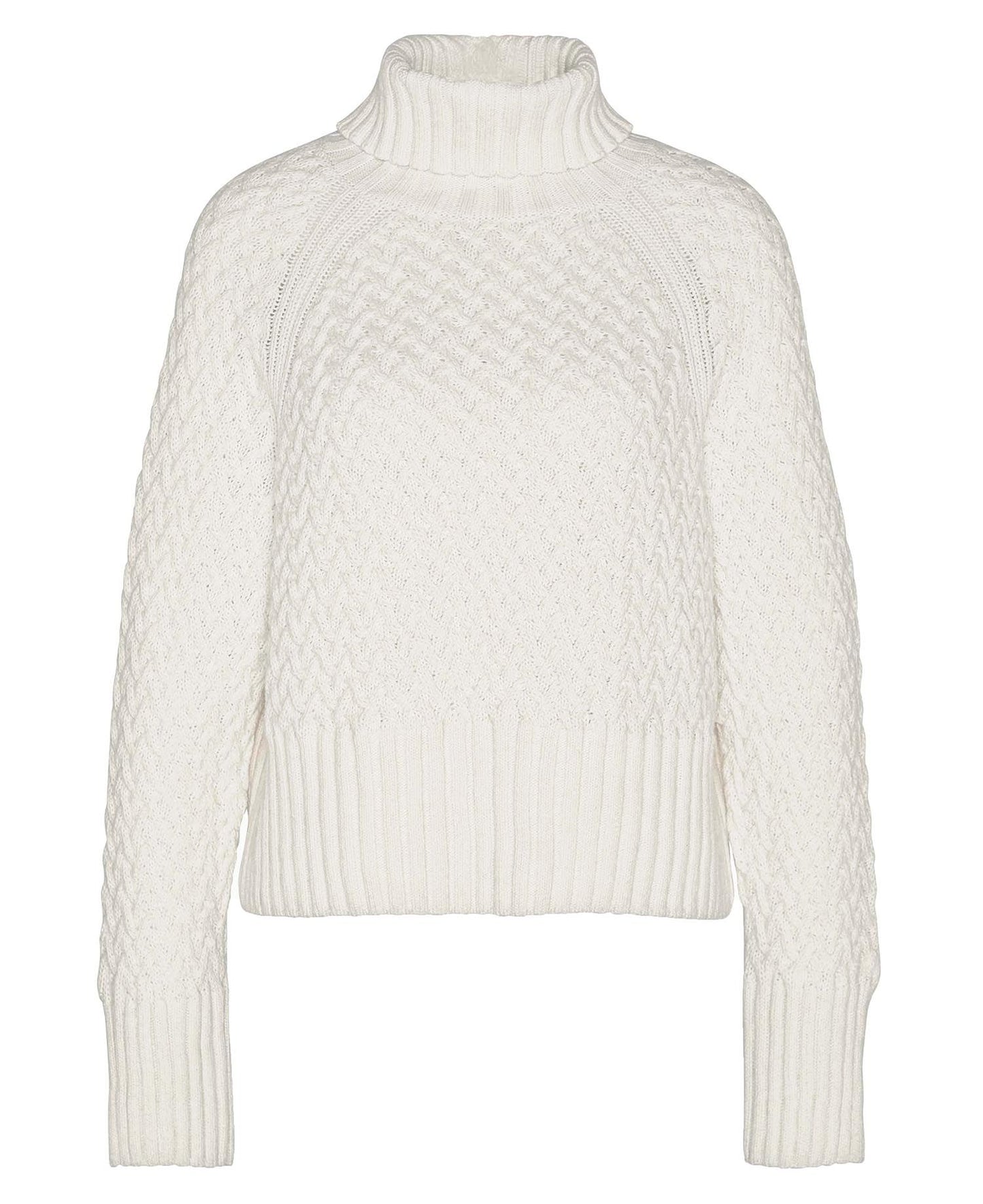 Womens Barbour Malton Knitted Jumper ecru