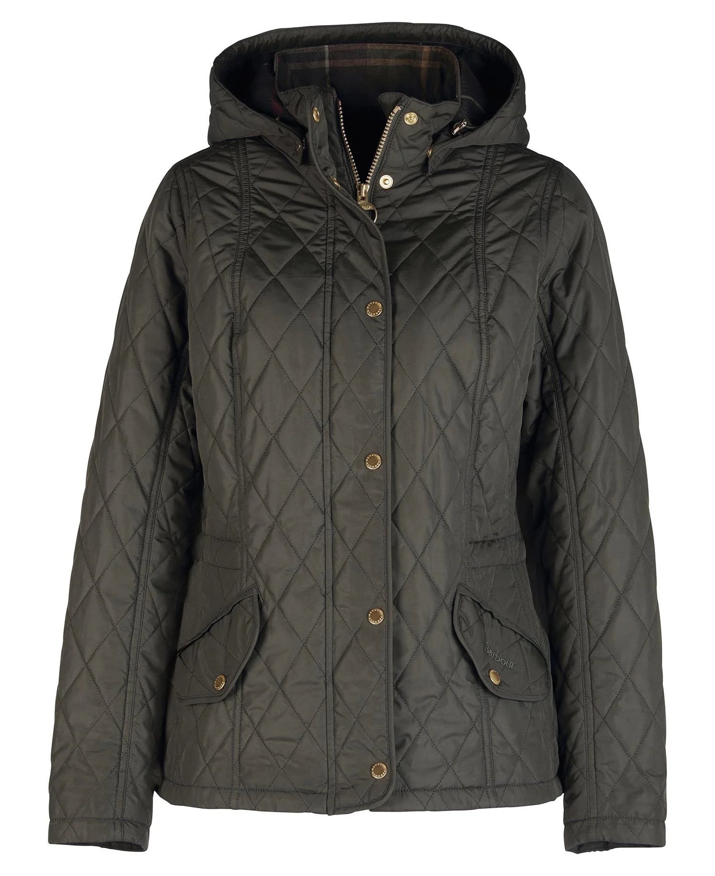 Womens Barbour Millfire Quilt olive/classic