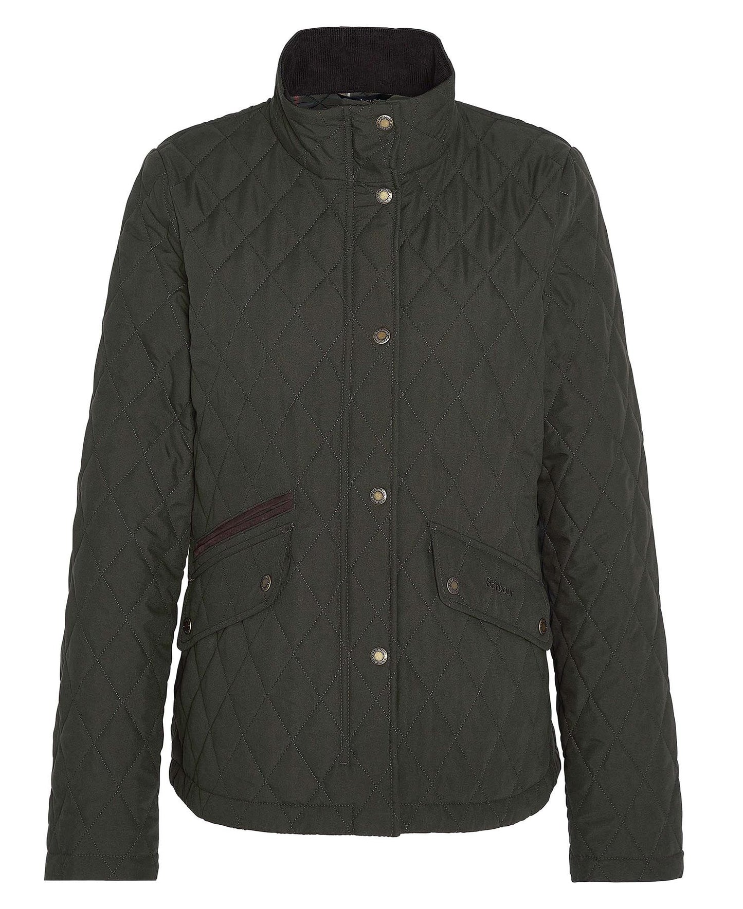 Womens Barbour Country Winter Shoveler dark olive/classic