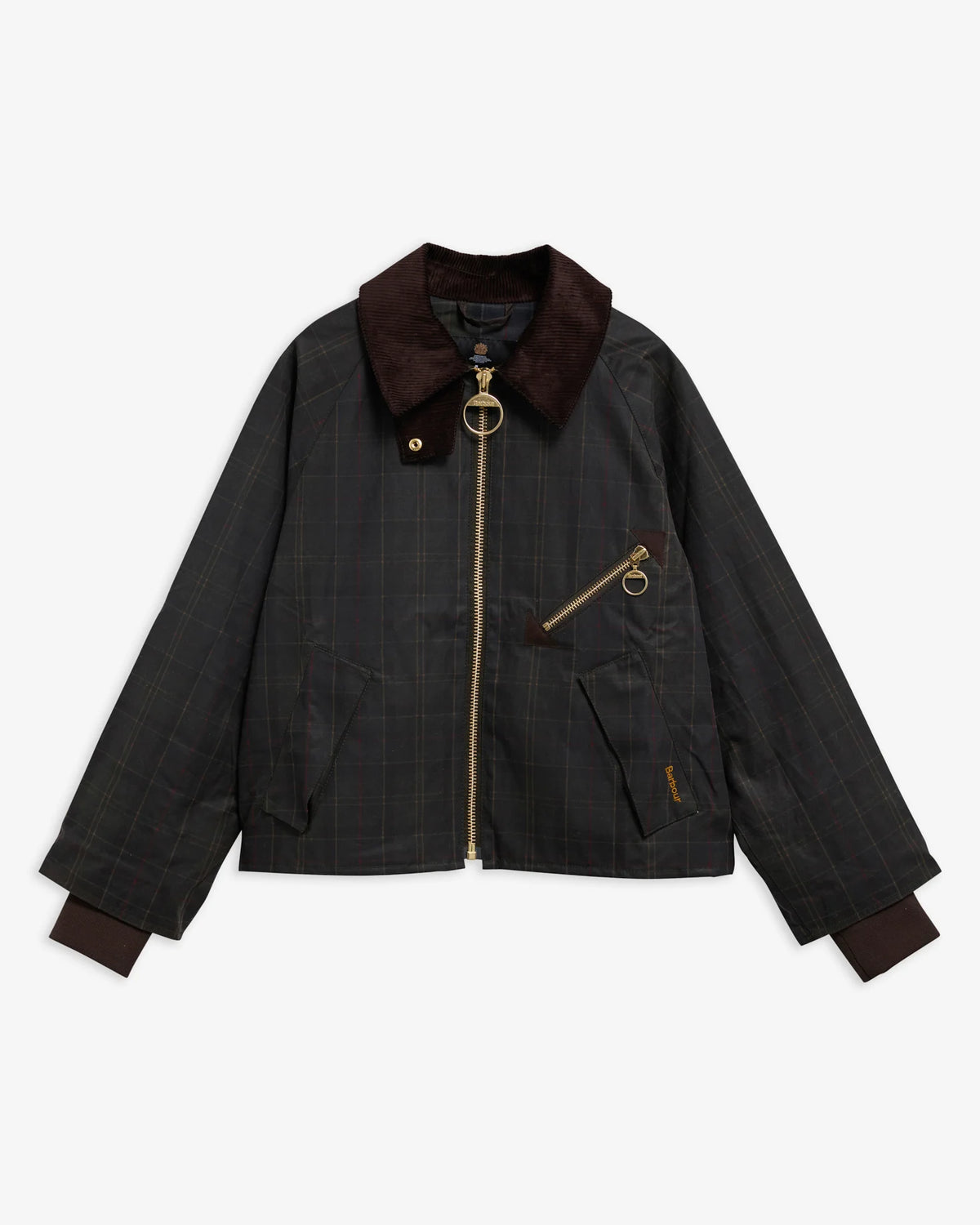 W Barbour Arlene Checked wax jacket