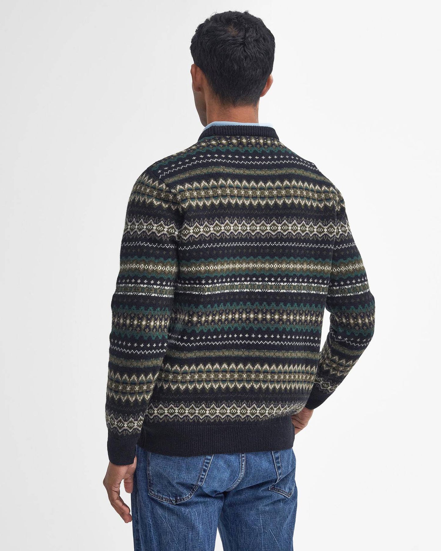 M barbour case fair isle crew neck sweater