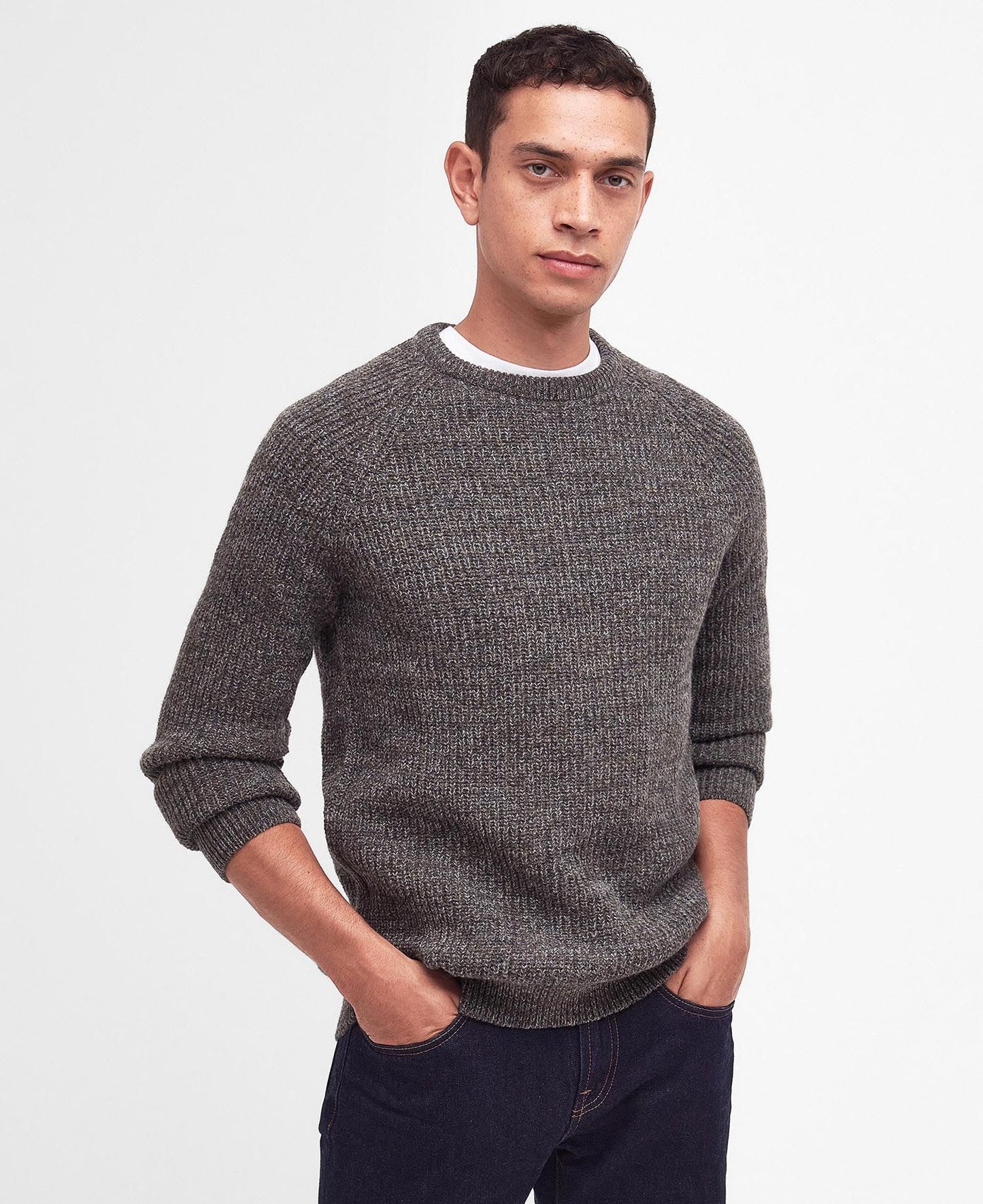 Mens Barbour Horseford Crew Neck Jumper olive